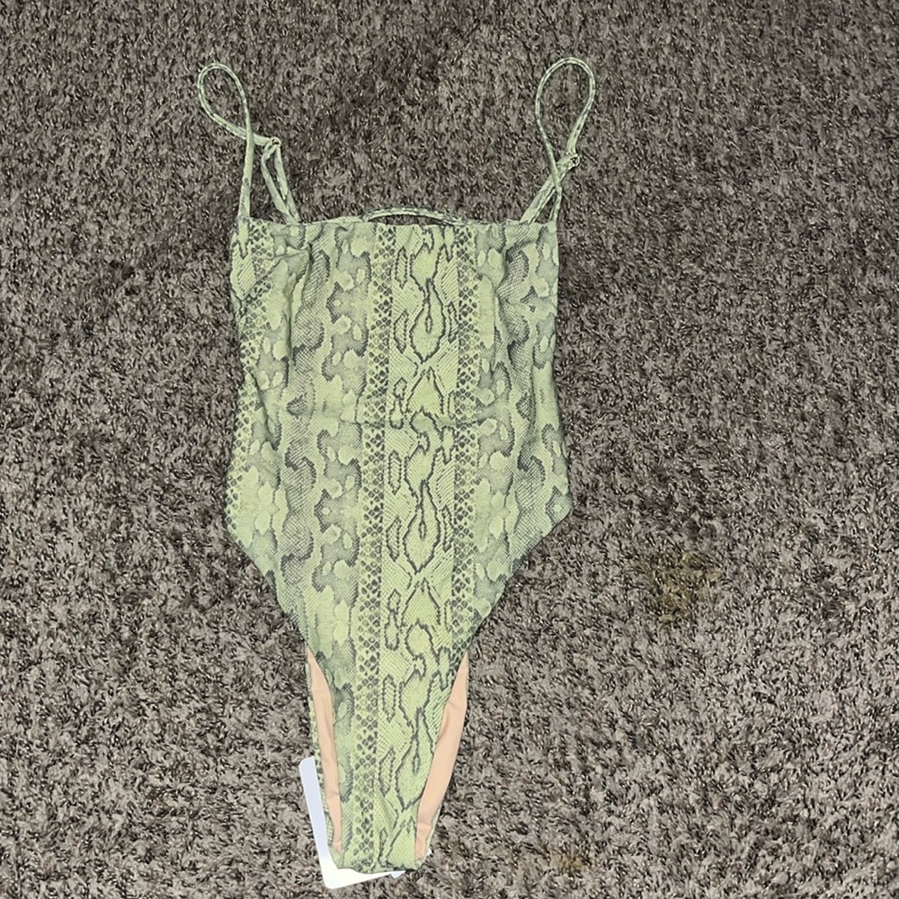 Twiin snakeskin graphic swimsuit